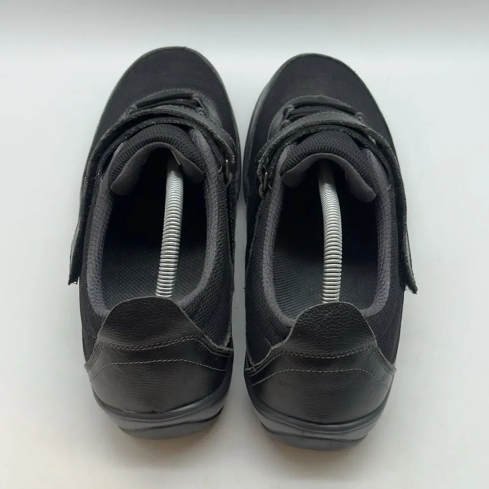 Orthofeet Breeze Walking Shoes Women's 11 Wide Black Hook and Loop Stretch Laces